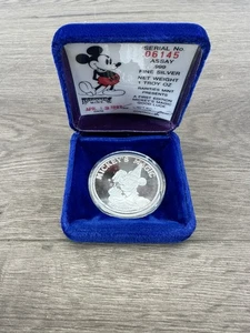 DISNEY'S MAGIC 1987 1OZ SILVER COIN WITH COA (WCP032946) - Picture 1 of 2