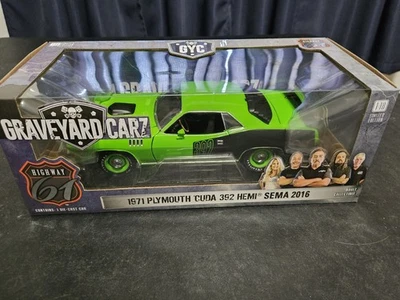 Highway 61 escala 1:18 1971 Plymouth Hemi Cuda. Cementerio Carz SEMA 392 Hemi. NUEVO Foto 1 de 4