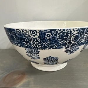 PIER 1 ciotola 10 pollici vintage blu e bianco disegnata da Gudari - Foto 1 di 10