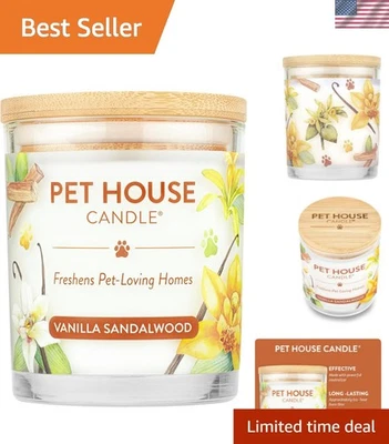 Natural Plant-Based Candle – Long-Lasting Vanilla Sandalwood for Pet Lovers - Image 1 of 4
