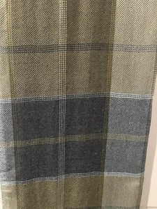 Echo Silk And Cashmere Rectangle Plaid Scarf 21x81" With Fringe - Picture 1 of 7
