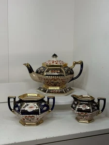 Antique Arthur Wood Queen AW & S Creamer And Sugar Bowl + Imari Teapot + Stand - Picture 1 of 24