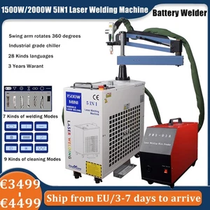Soldadora de batería 5 en 1 1500 W/2000 W máquina de soldadura láser máquina de limpieza de corte - Imagen 1 de 20