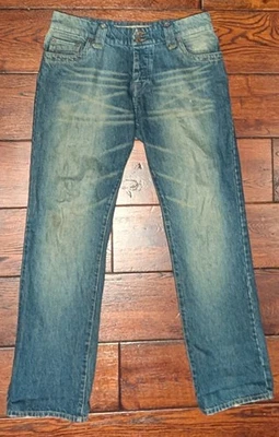 VTG Fox Racing Men's Denim Jeans Straight Faded Button Fly Grunge Y2k Size 34x32 - Image 1 of 4