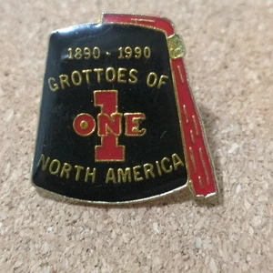 Vintage Grottoes Of North America 1890 - 1990 Masons Lapel Pin Back - Picture 1 of 3
