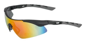 XLC Sport Sunglasses Mirrored Rainbow Colors Black 'Komodo' SG-C09 - Picture 1 of 1