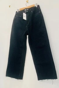 New ASSEMBLY LABEL High Waist Wide Leg Jeans. Size 12. Black. NWT - Picture 1 of 3