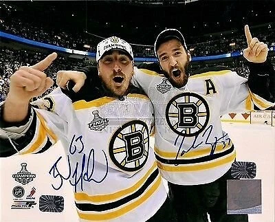 Brad Marchand Patrice Bergeron Boston Bruins firmado Stanley Cup Champions 8x10 Foto 1 de 1