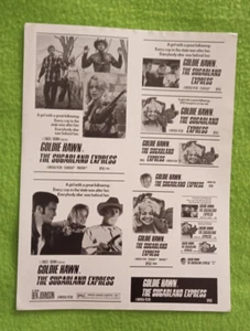 "Sugarland Express" Original Movie Mini Ad Clip Art 1974 (uncut) - Picture 1 of 2