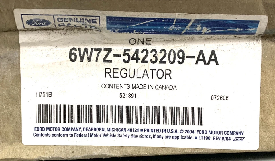 ONE GENUINE MOTORCRAFT REGULATOR WLR-3 6W7Z-5423209-AA - Image 1 of 1