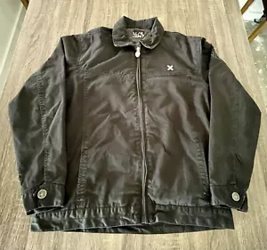 Quiksilver Jacket Mens Size Large Black Heavy Duty Cotton Zip GUC - Foto 1 di 16