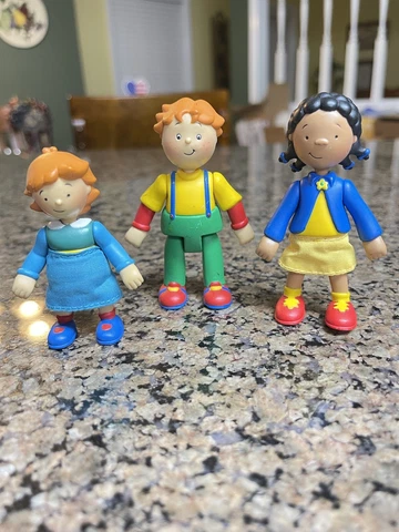 CAILLOU 2002 CINAR Action Figures: 3"  Lot Of 3 Rare Vintage Cover