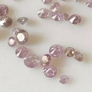 Lotto diamanti forma rotonda colore rosa sciolto naturale diamanti taglia 1,50-2,00 mm - Foto 1 di 11