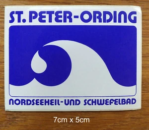 Adesivo sticker St. Peter Ording Nordseeheil bagno di zolfo originale anni 80 - Foto 1 di 1