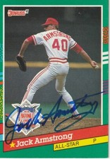 JACK ARMSTRONG CINCINNATI REDS SIGNED 1991 DONRUSS  CARD #439
