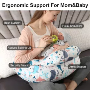Nursing Pillow for Breastfeeding and Bottle Feeding Shredded Memory Foam Pillow - Picture 1 of 108
