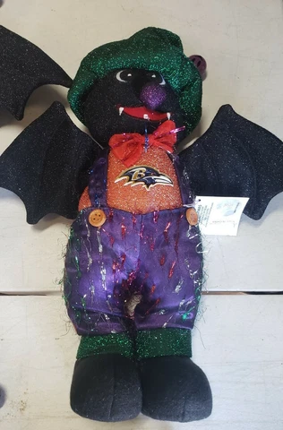 Vintage 1999 Baltimore Ravens NFL HOBO BAT  12” Plush Figure Limited Cover