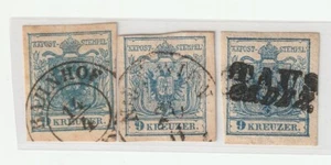 AUSTRIA,  1850,  MI.5  3 STAMPS,  FOR STUDY, TYPES  WEREN'T CHECKED , USED - Imagen 1 de 2