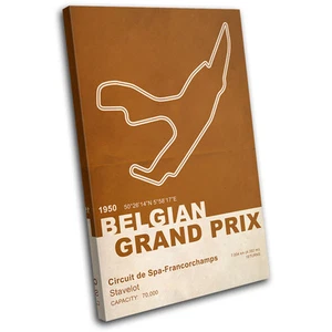 Circuit de Spa-Francorchamps Belgian Grand Prix F1 Race Track Canvas Art Print - Picture 1 of 1