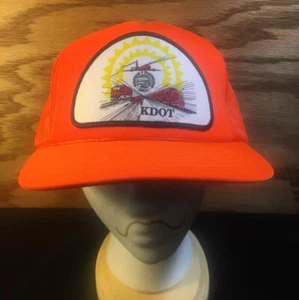 1980s KANSAS DEPARTMENT OF TRANSPORTATION PATCH SNAPBACK TRUCKER HAT - Picture 1 of 7