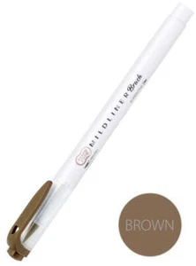 Zebra Mildliner Brush Pen - Brown - Picture 1 of 4