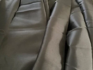 Remnant Sale 2 Yards x 45" Gray Satin Fabric Sewing Crafts Doll Clothes Blouse - Picture 1 of 3