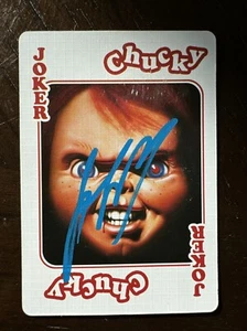 SIGNED Chucky Horror Playing Card - Picture 1 of 2