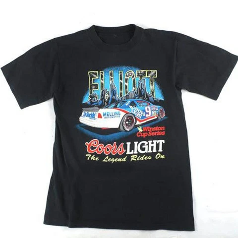 Vintage Nascar Bill Elliott Coors Light  Car Racing For Men Women T-Shirt S-3XL Cover