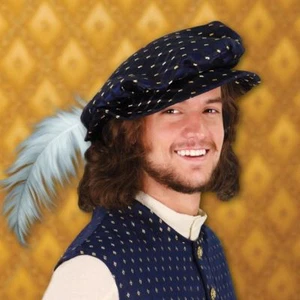 Medieval Tudor Renaissance Flat Cap - Picture 1 of 9