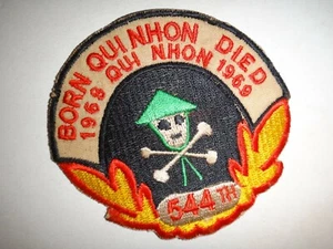US 544th Transportation Co "BORN QUI NHON 1968 DIED QUI NHON 1969" Nam War Patch - Picture 1 of 3