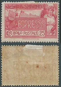 1907 SAN MARINO ESPRESSO 25 CENT MH * - RD54-5 - Picture 1 of 1