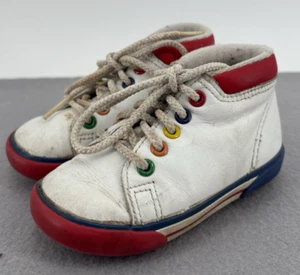 Vintage 90s Stride Rite Size 5.5W 5.5 Wide Colorful baby shoes Walking Shoes - Picture 1 of 10