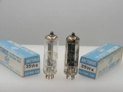 Rare Code Pair Arcturus 35W4 NOS NIB 100% Grey Plate Halo Get Serious Tubes K47 - Image 1 of 4