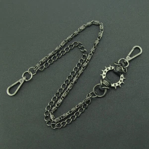 Fashion Mens Strong Leash Heavy Metal Wallet Chains Biker Trucker Jean Key Chain - Picture 1 of 31