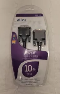 New DVI-D Dual Link Cable Ativa 10ft.DVI-D MALE /DVI-D MALE - Picture 1 of 3
