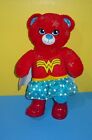 Peluche BABW Build A Bear Wonder Woman DC costume de bande dessinée scintillant cape étoile avec bottes