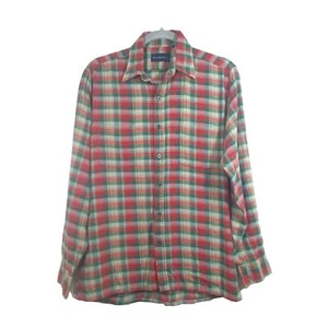 Vintage kariertes kariertes Hemd rot grün Brustumfang 44 Pfeil Sportbekleidung Geek Preppy Baumwolle - Bild 1 von 9