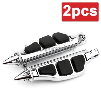10mm Male Mount Footrest Foot Pegs Fit For Harley Touring Road King Glide Dyna - Image 1 of 4