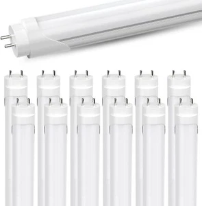 T8 4FT LED Tube Bulbs Garage led Shop Lights G13 24W Single End Dual Compatible - Picture 1 of 15
