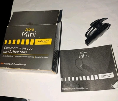 Black Jabra Mini Bluetooth Wireless Headset. Tested * No Charger  - Image 1 of 3