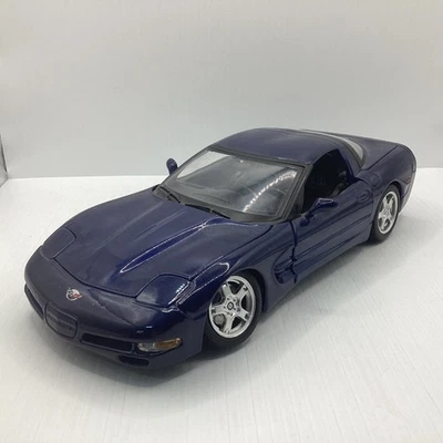 1997 Burago Chevrolet Corvette Blue Diecast Model Car (M3) W#632 - Image 1 of 4