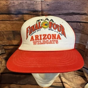 1988 NCAA Final Four Arizona Wildcats Mütze Kappe Snapback Schaumstoff Trucker rot Vintage - Bild 1 von 9