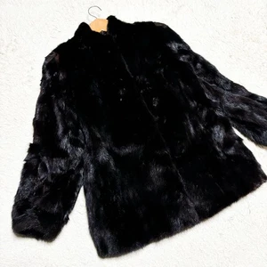 SAGA MINK Silver Tag Size 13 dark Brown MINK Fur Coat Women Good condition Used - Picture 1 of 24