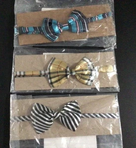 Boys Baby Kids PreTie Satin Bow Tie Adjustable Band - Set of 3 - Picture 1 of 4