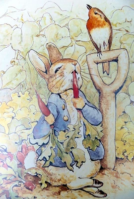 Pôster The Tale of Peter Rabbit Beatrix Potter edição autorizada impressão 16X21" - Imagem 1 de 4