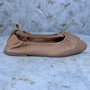 Zapatos planos de ballet Cole Haan York para mujer talla 9 cuero marrón desnudo cómodos suaves - Imagen 1 de 10