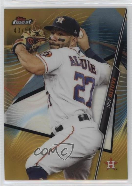 2020 Topps Finest Gold Refractor /50 Jose Altuve #82 - Image 1 of 2