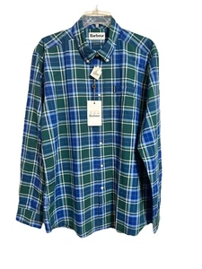 Neu mit Etikett Barbour Hemd Herren Tailored Fit XL kariert blau Langarm Button Down - Bild 1 von 6