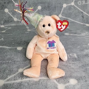 Ty Beanie Babies OCTOBER Birthday Bear- 2002 Excellent condition - Picture 1 of 8