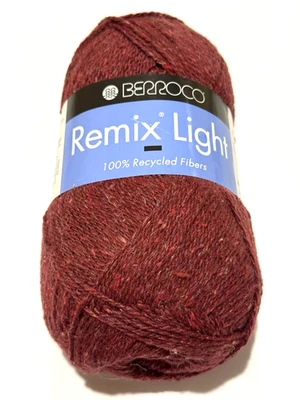 Hilo ligero Berroco Remix 6960 tinte de fresa 35812 fibras recicladas Francia 3 capas Foto 1 de 4